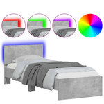 vidaXL Cadre de lit sans matelas avec lumières LED 90x200 cm