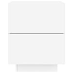 vidaXL Armoire de chevet avec lumières LED blanc bois d'ingénierie