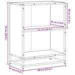 vidaXL Bibliothèque chêne sonoma 60x35x76 cm bois d'ingénierie