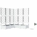 vidaXL Pots de jardin Blanc 120 x 120 x 126 cm Acier