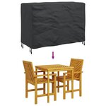 vidaXL Housse pour mobilier d'extérieur Noir 140 x 70 x 90 cm 210D
