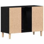 vidaXL Meuble sous-évier Chêne noir 80x33x60 cm Bois d'ingénierie