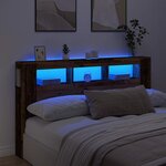 vidaXL Tête de lit à LED vieux bois 180x18 5x103 5cm bois d'ingénierie