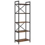 vidaXL Étagère Chêne fumé 56 x 34 x 171 cm Bois d'ingénierie
