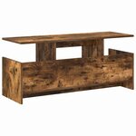 vidaXL Meuble TV Chêne fumé 102 x 35 x 45 cm Bois d'ingénierie