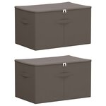 vidaXL Boîte de rangement 2 pc Tissu intissé 60 x 43 x 35 cm 90 3 L
