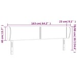 vidaXL Tête de lit avec oreilles Rose 163x23x78/88 cm Velours