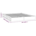 vidaXL Cadre de lit Blanc 150x200 cm Très grand Bois massif
