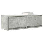 vidaXL Meuble TV gris béton 80x31x25 5 cm bois d'ingénierie