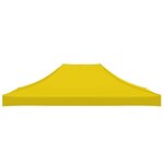 vidaXL Toit de tente de réception 4x3 m Jaune 270 g/m²