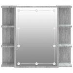 vidaXL Armoire à miroir avec LED Sonoma gris 70x16 5x60 cm