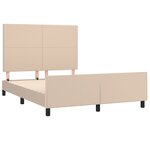 vidaXL Cadre de lit avec tête de lit Cappuccino 140x200 cm Similicuir