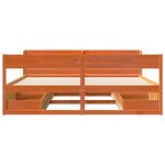 vidaXL Cadre de lit sans matelas cire marron 180x200cm bois pin massif