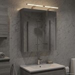 vidaXL Armoire Miroir de Salle de Bain Gris Sonoma 60 x 14 5 x 70 cm