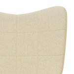 vidaXL Chaise de relaxation Crème Tissu
