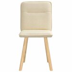 vidaXL Chaises à manger lot de 2 crème tissu