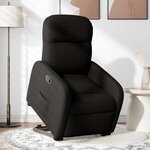 vidaXL Fauteuil inclinable noir tissu
