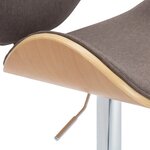 vidaXL Tabouret de bar Taupe Tissu