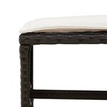 vidaXL Ensemble à manger de jardin 15 Pièces coussins noir résine tressée