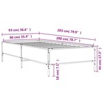 vidaXL Cadre de lit sans matelas noir 90x200 cm