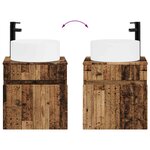 vidaXL Meuble de lavabo mural Bois ancien 49 x 44 5 x 65 5 cm