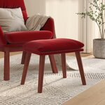 vidaXL Repose-pied Rouge bordeaux 45x29 5x35 cm Velours