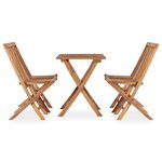 vidaXL Ensemble à manger d'extérieur pliable 5 Pièces Bois solide de teck