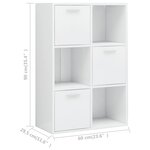 vidaXL Armoire de rangement Blanc brillant Bois d’ingénierie