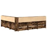 vidaXL Lit Bibliothèque Chêne fumé 180 x 200 cm Bois d'ingénierie