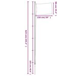 vidaXL Drapeau tchèque et mât 6 23 m Aluminium