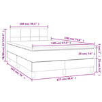 vidaXL Sommier à lattes de lit avec matelas LED vert foncé 120x190 cm