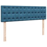 vidaXL Cadre de lit ottoman avec matelas bleu foncé 140x200 cm velours