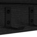 vidaXL Porte-manteau mural avec étagère Chêne noir 80 x 10.5 x 10.5 cm