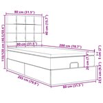 vidaXL Cadre de lit ottoman avec matelas rose 80x200 cm velours