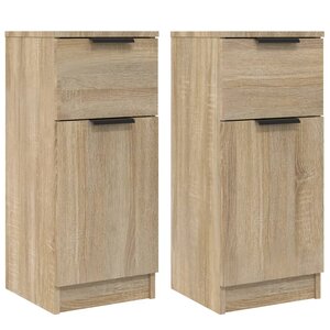 vidaXL Buffets 2 Pièces Chêne Sonoma 30x30x70 cm Bois d'ingénierie