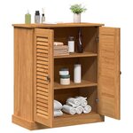 vidaXL Armoire de salle de bain avec porte VIGO Marron et Marron Miel