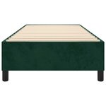 vidaXL Cadre de lit à ressorts vert foncé 90x190 cm velours