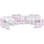vidaXL Ensemble de canapés d'extérieur 8 pc Blanc et anthracite