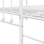 vidaXL Cadre de lit de jour avec tête de lit Blanc 90 x 190 cm Acier