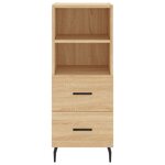 vidaXL Buffet haut Chêne sonoma 34 5x34x180 cm Bois d'ingénierie