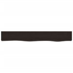 vidaXL Étagère murale marron foncé 80x10x2 cm bois chêne massif traité
