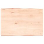 vidaXL Dessus de table bois massif non traité bordure assortie