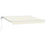 vidaXL Auvent Rétractable Crème 250x200 cm tissu