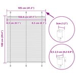 vidaXL Store plissé noir 105x100 cm largeur du tissu 104 4cm polyester