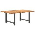 vidaXL Table à manger marron clair bois de chêne massif rectangulaire