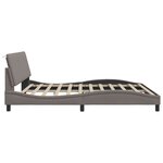 vidaXL Cadre de lit sans matelas taupe 200x200 cm tissu