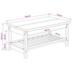 VidaXL Table basse EKAI Blanc 100 x 60 x 45 5 cm Bois de pin massif