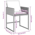 vidaXL Ensemble de salle à manger de jardin 5 pièces avec coussins en poly rattan gris clair