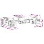 vidaXL Ensemble de canapés d'extérieur 10 pc Blanc et Beige