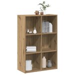 vidaXL Bibliothèque/Buffet chêne artisanal 66x30x98 cm bois ingénierie